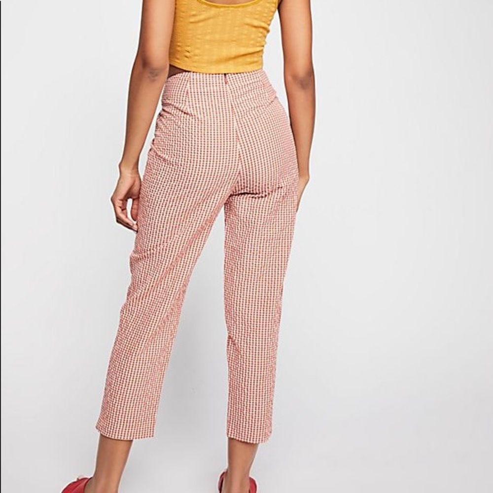 Free People West Side Tie Gingham Pants - Picture 3 of 5